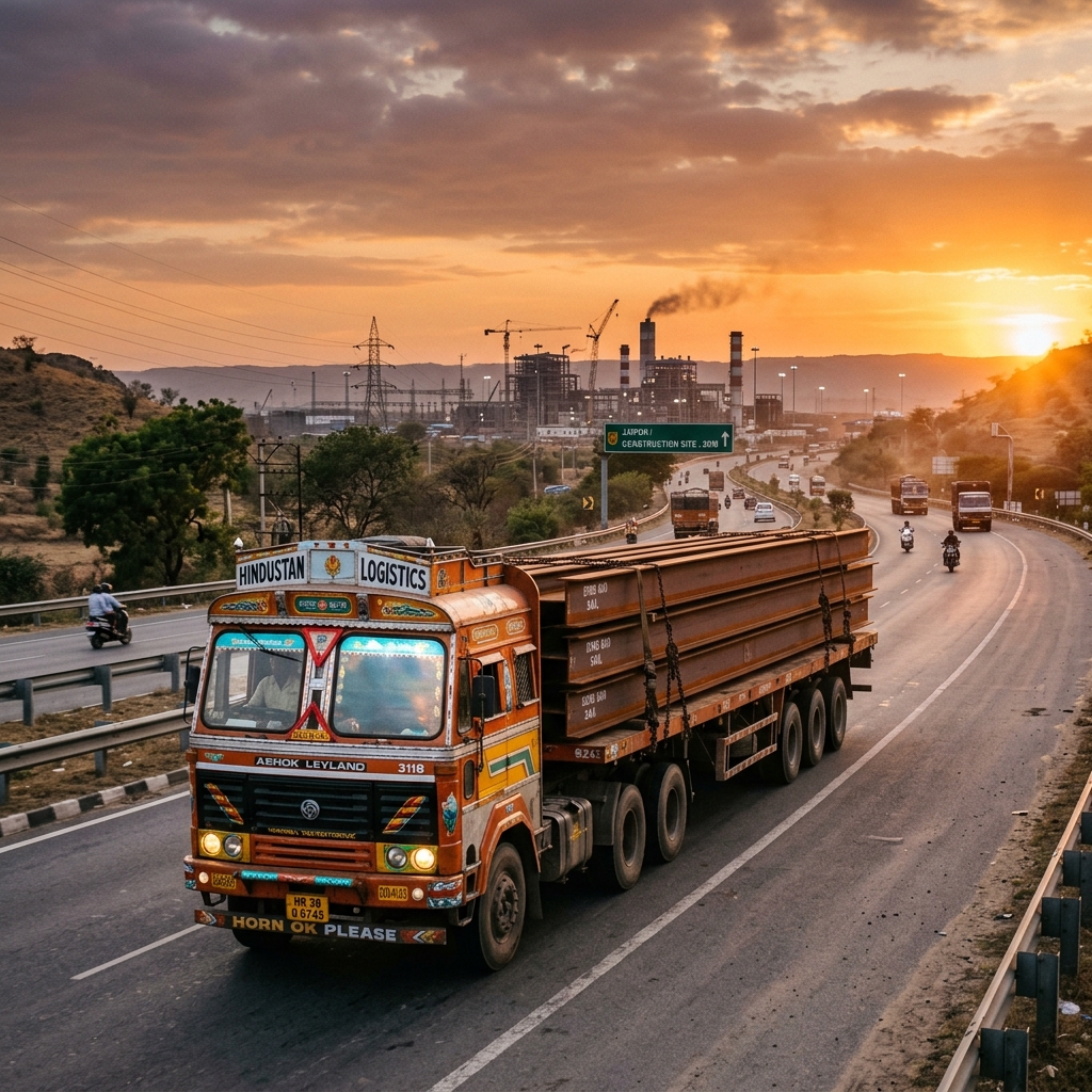 Heavy structural Mild Steel Beams logistics trailer dispatch - Mildsteelbeam.com